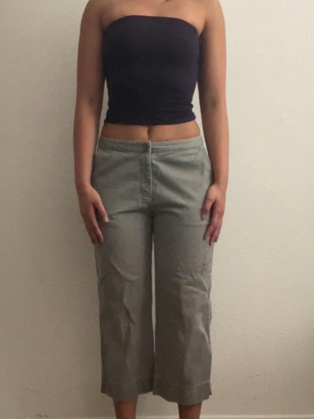 Vintage Eddie Bauer Green Cargo Capri